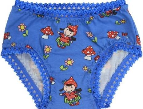 dívčí kalhotky modré puntík