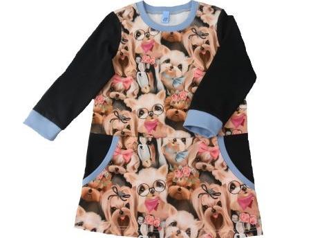 dívčí kalhotky modré puntík