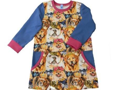 dívčí kalhotky modré puntík