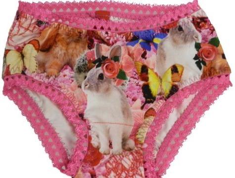 dívčí kalhotky modré puntík