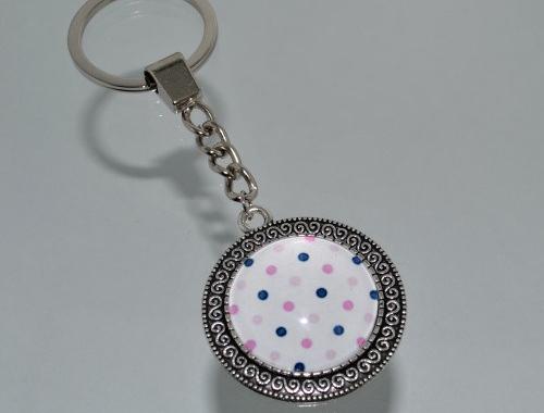 Přívěsek na klíče - puntíky (3372)
