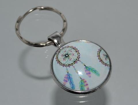 Přívěsek na klíče- lapač snů (3453) přívěsek přívěšek klíče klíč klíčenka barevný přívěsek na klíče lapač catcher dreamcatcher přívěšek na klíče lapač snů lapačsnů 