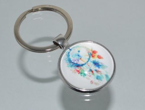 Přívěsek na klíče- lapač snů (3457) přívěsek přívěšek klíče klíč klíčenka barevný přívěsek na klíče lapač catcher dreamcatcher přívěšek na klíče lapač snů lapačsnů 