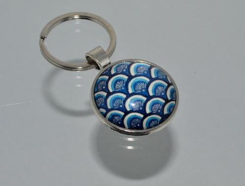 Přívěsek na klíče-modrý vzor (3723) přívěsek modrý ornament přívěšek klíče klíč klíčenka barevný vzor ornamenty přívěsky přívěšky vzorovaný na klíče přívěsek na klíče přívěseknaklíče naklíče 