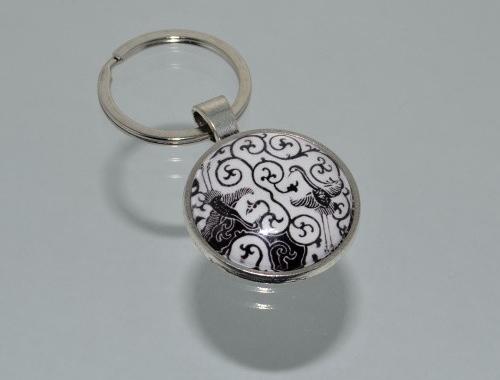 Přívěsek na klíče-černobílý (3757) přívěsek ornament přívěšek klíče klíč klíčenka barevný vzor ornamenty vzory přívěsky přívěšky černobílý na klíče přívěsek na klíče bíločerný přívěseknaklíče naklíče 