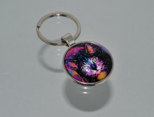 Přívěsek na klíče - kočka (3863) přívěsek kočka přívěšek klíče klíč klíčenka kočky kočičí barevný přívěsek na klíče přívěšek na klíče 