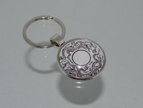 Přívěsek na klíče černobílý (4002) přívěsek ornament přívěšek klíče klíč klíčenka barevný vzor ornamenty vzory vzorovaný černobílý přívěsek na klíče bíločerný přívěšek na klíče 