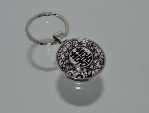 Přívěsek na klíče černobílý (4004) přívěsek ornament přívěšek klíče klíč klíčenka barevný vzor ornamenty vzory vzorovaný černobílý přívěsek na klíče bíločerný přívěšek na klíče 