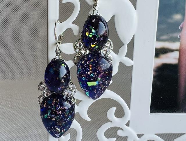 Fialové náušnice náušnice pecky fialové luxusní swarovski náušničky náušky stříbrné puzety crystal kamínkové lepené crystal swarovski sw 