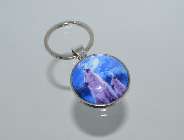 Přívěsek na klíče - vlci (4099) přívěsek vlk přívěšek klíče klíč klíčenka barevný vlčí vlci přívěsek na klíče přívěšek na klíče 