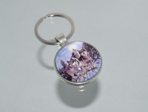 Přívěsek na klíče - vlci (4102) přívěsek vlk přívěšek klíče klíč klíčenka barevný vlčí vlci přívěsek na klíče přívěšek na klíče 