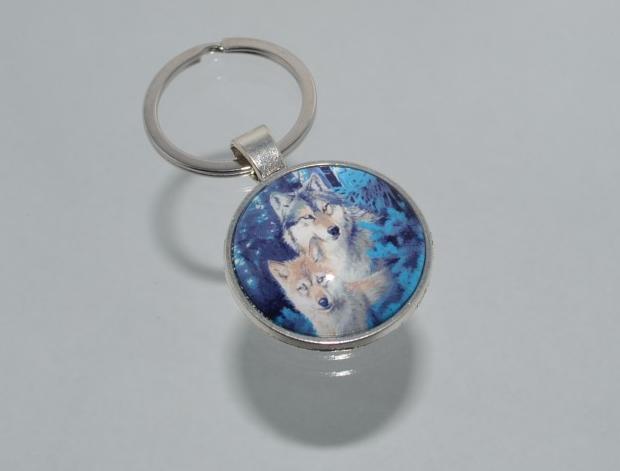 Přívěsek na klíče - vlci (4108)