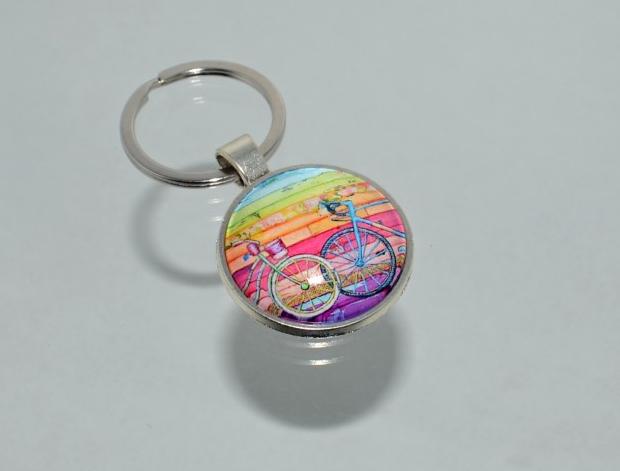 Přívěsek na klíče - kolo (4225) přívěsek přívěšek klíče klíč klíčenka barevný kolo kola cyklista cyklistický přívěsek na klíče přívěšek na klíče cyklo cyklistka 