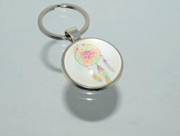 Přívěsek na klíče- lapač snů (4284) přívěsek přívěšek klíče klíč klíčenka barevný přívěsek na klíče lapač catcher dreamcatcher přívěšek na klíče lapač snů lapačsnů 