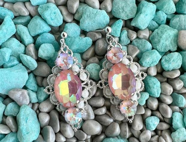 Náušnice - broskvové AB