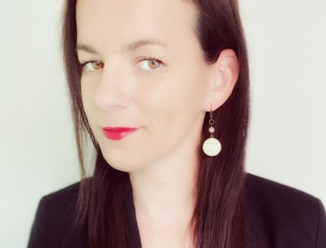 Náušnice - vánoční krémové