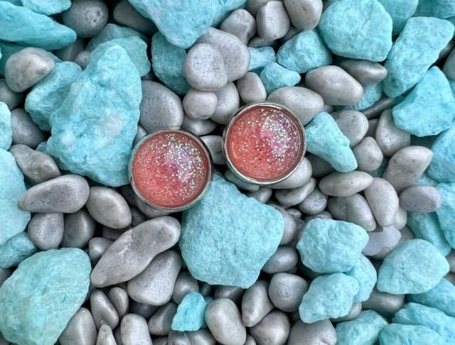 Náušnice - růžové pecky