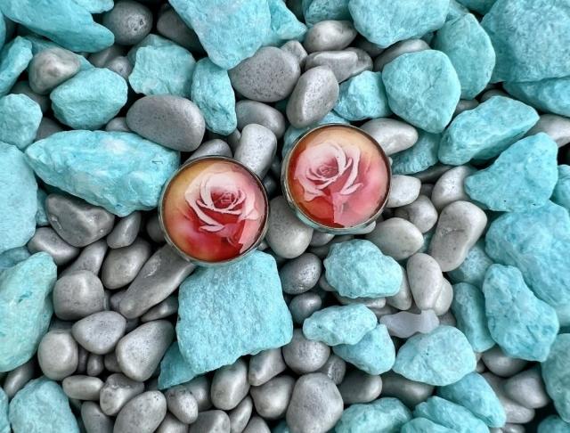 Náušnice - pecky růže