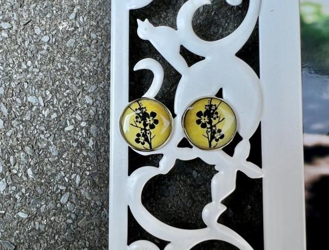 Náušnice - retro kytka