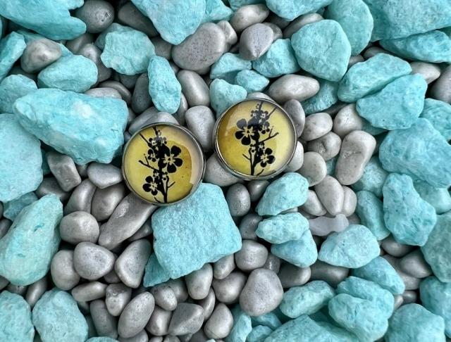 Náušnice - retro kytka