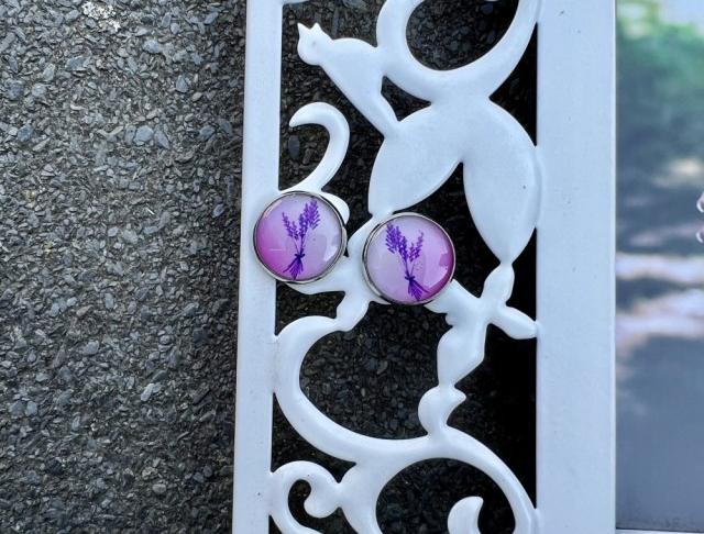 Náušnice - růžová tráva šperk šperky náušnice růžová bižuterie akce pryskyřice náušničky náušky růžové klas výprodej pryskyřicové 