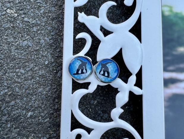 Náušnice - snowborďák