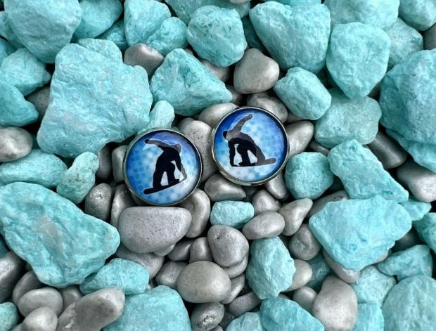 Náušnice - snowborďák