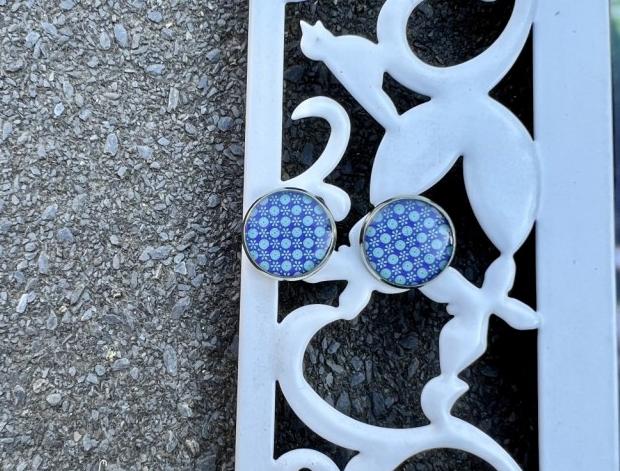 Náušnice - barevné puntíkaté