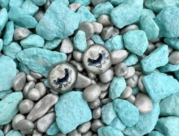 Náušnice - motýlci v usíšch