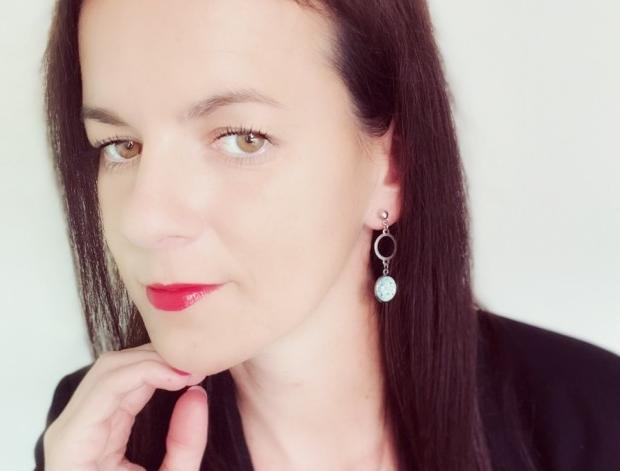 Nerezové náušnice - vzorované