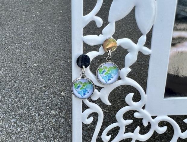 Nerezové náušnice - srdíčka