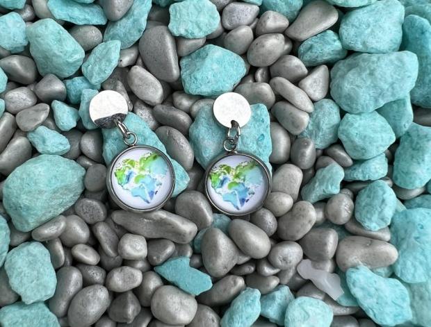 Nerezové náušnice - srdíčka