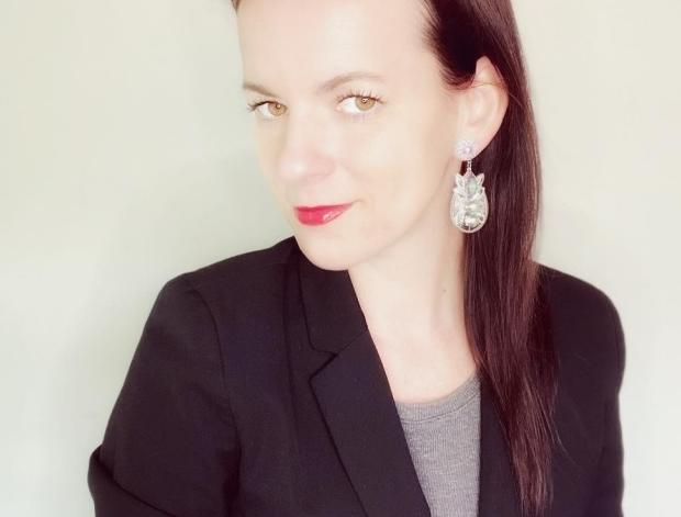 Náušnice - růžovo stříbrné