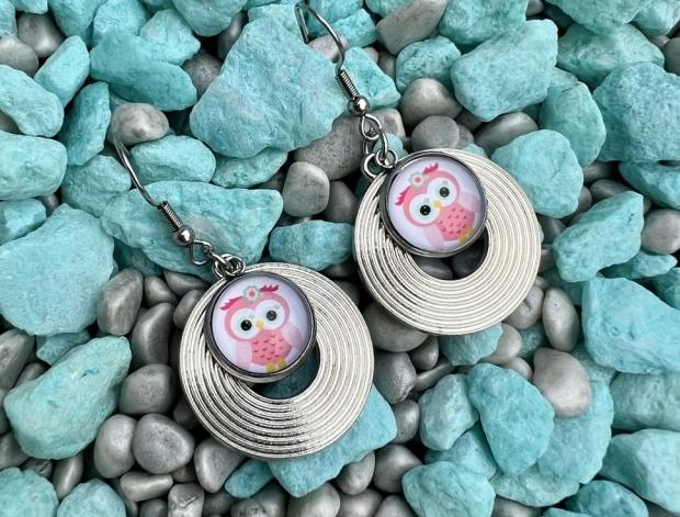 Kulaté náušnice - sovy