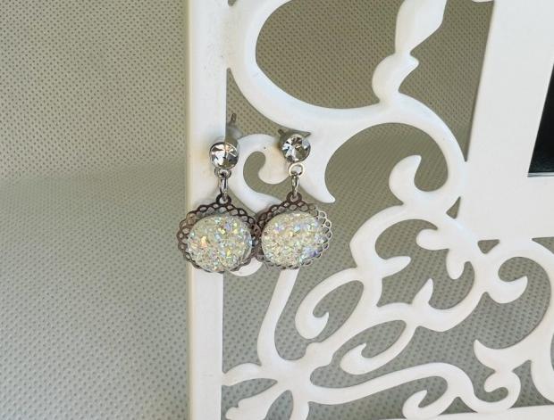 LC mini - zářivé Crystal AB šperk šperky dárek kamínky náušnice luxusní bižuterie luxus náušničky náušky bižuterní crystal bižu mini crystal ab na ples na svatbu kamínkové svědek 