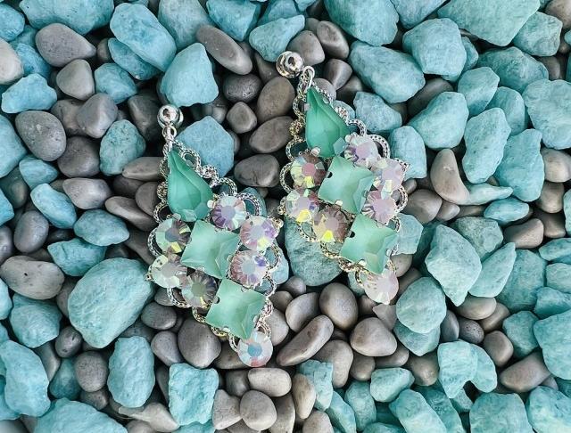 Luxusní crystal - mint