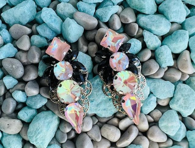 Luxusní crystal - broskvové