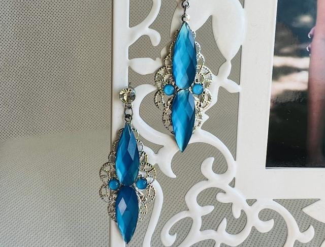 Luxusní crystal - modré neonky