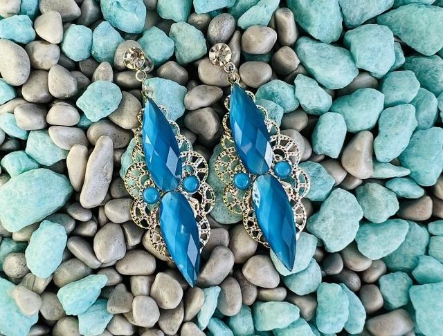 Luxusní crystal - modré neonky