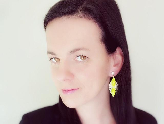 Luxusní crystal - žluté neonky