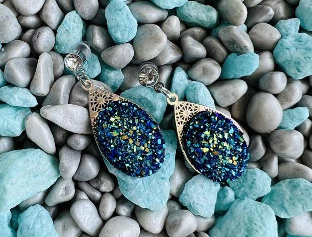 LC jemné - tyrkysový třpyt