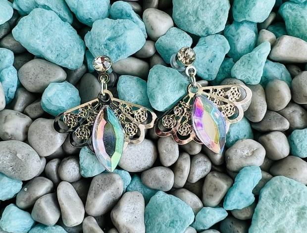 LC jemné - crystal AB vějíře