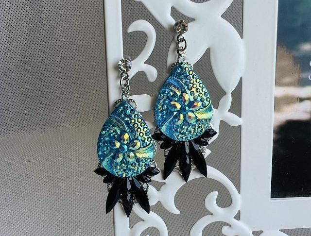 Luxusní crystal - v černomodré