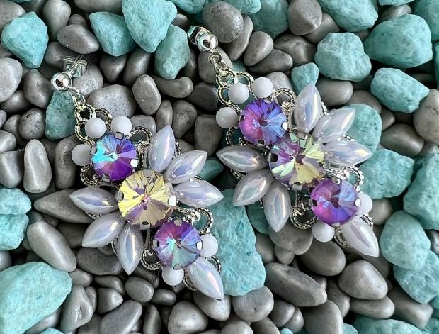 Luxusní crystal - bílo růžové