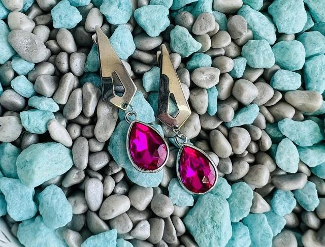 Luxusní crystal - s růžovou kapkou