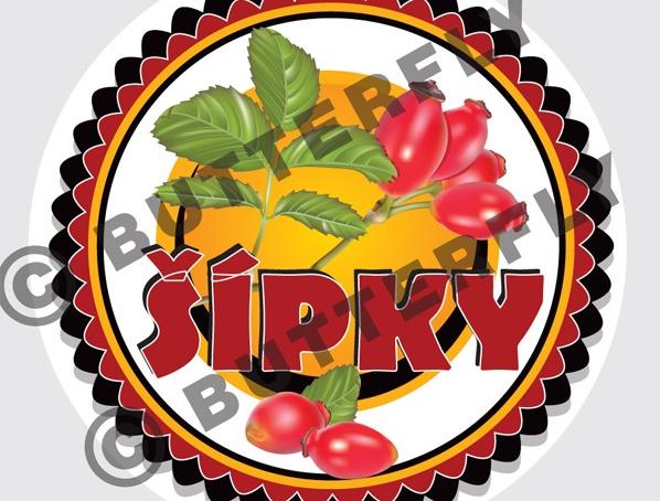 Samolepka ŠÍPKY 