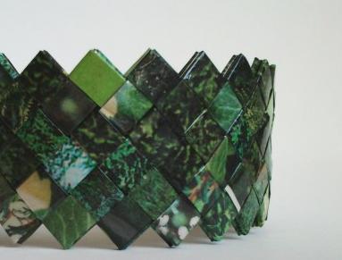 Zahradní slavnost origami šperk šperky náramek originální moderní ozdobné zahrada náramky tráva jemný decentní recy úzký travnatý keříky ozbdobný 