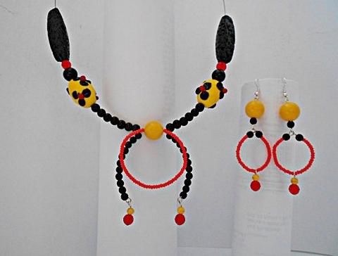 Pánský náhrdelník - Karneol špulky