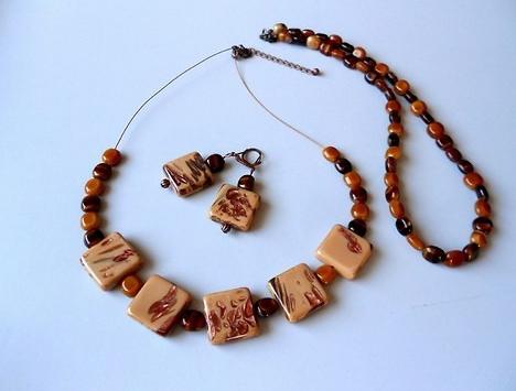 Pánský náhrdelník - Karneol špulky