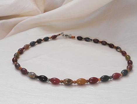 Pánský náhrdelník - Karneol špulky